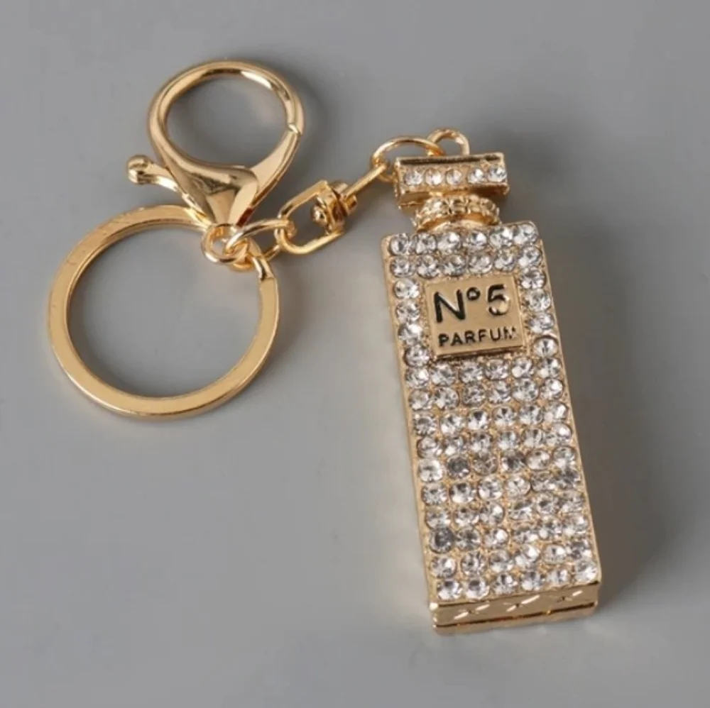 Golden Perfume Keychain